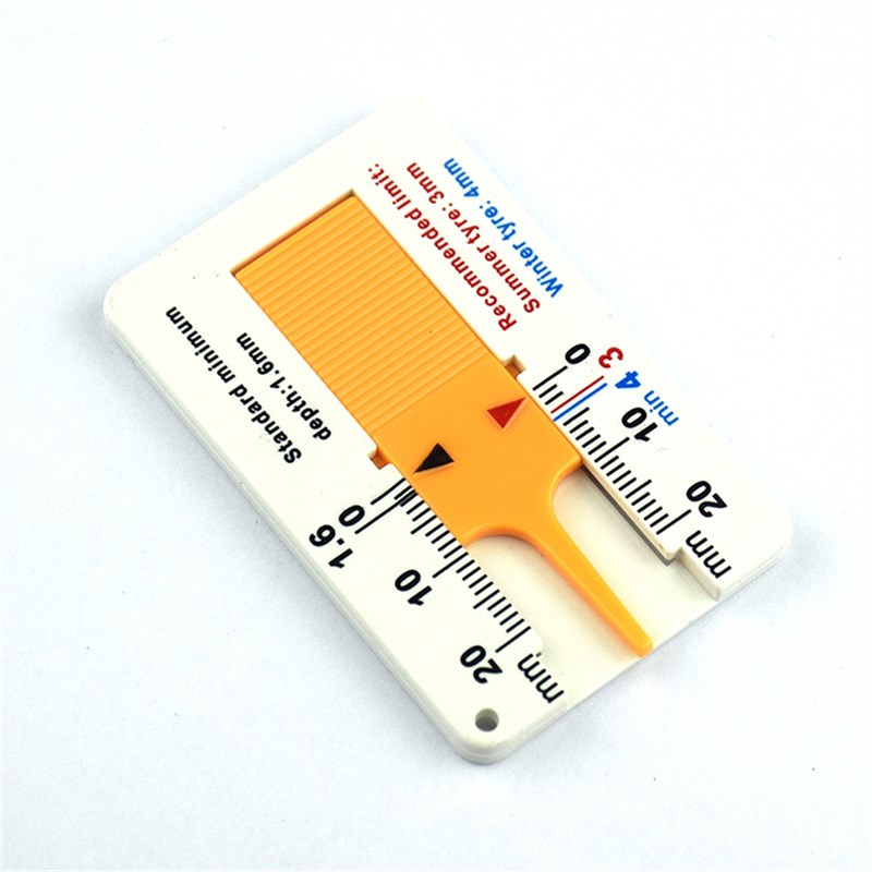 深度仪0-20mm塑料胎纹计 便携轮胎花纹深度游标卡尺 黄色深度仪