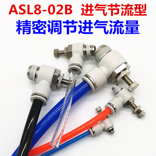 气缸进气节流阀调速接头SL/ASL4/6/8/10/12/16-04/03/02/01/M5/B