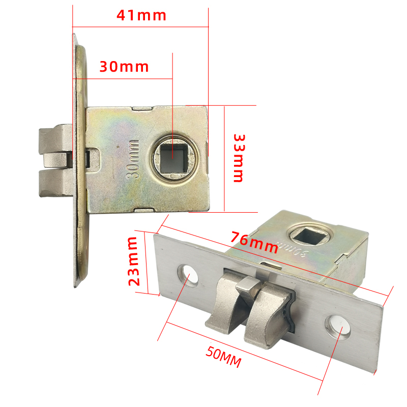 25mm30mm50孔距锁舌卫生间门锁利厨房厕所锁芯阳台锌铝合金门舌头