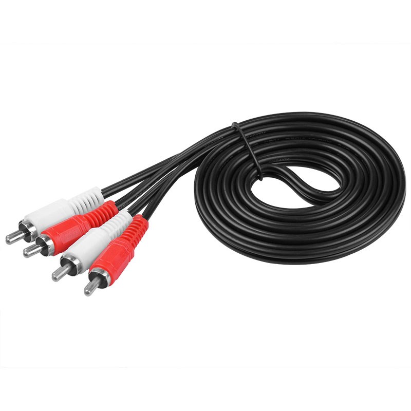 红白音频线 双莲花线 连接线 2RCA对2RCA 功放 2头莲花 4头莲花线