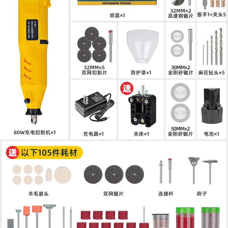 切割机小型神器锂电家用手持迷你木工电锯酒瓶切割屏幕铝合金工具