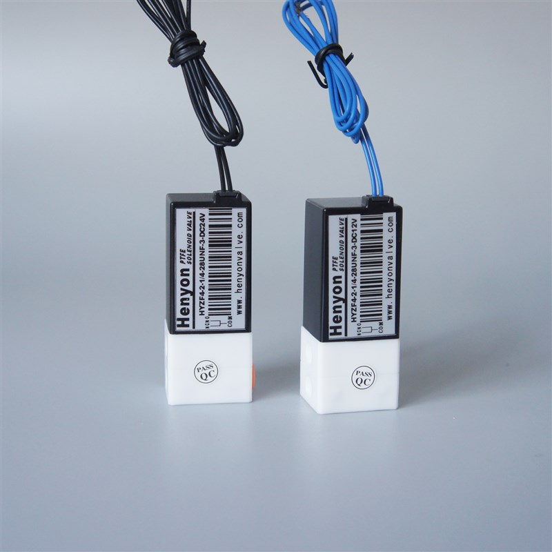HYZF4-2-28UNF-3微型PTFE三通控制阀实验室分析仪器用三通电磁阀