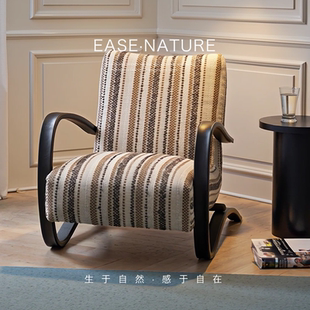 已夏伯克休闲椅客厅法式复古阳台沙发椅子中古卧室设计师单椅