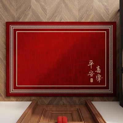 2024年红色新年乔迁入户门地垫家用门口玄关防滑脚垫耐脏进门门垫