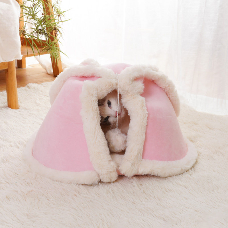 吉仔仔保暖可爱兔耳猫窝