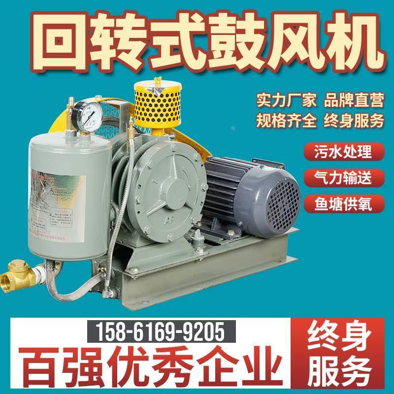 回转式鼓风机工业污水处理曝气增氧大风量滑片低噪音回旋式鼓风机