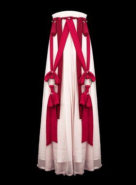 绛尾儿 手工红绶带 原创酢浆草结百搭宋制汉服配饰宫绦腰链中国风