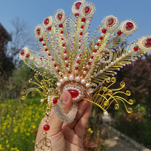 绛尾儿 凤箫吟 原创九尾金丝凤钗 手工制作 明制汉服婚服头饰发冠