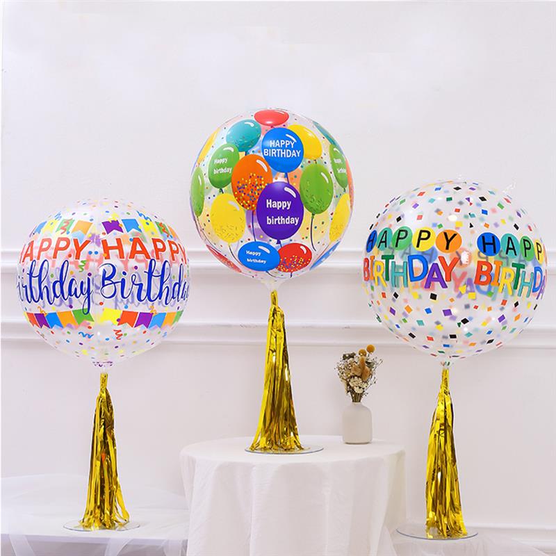 ins印花happy birthday圆球4D波波球飘空生日派对装饰甜品台布置 节庆用品/礼品 气球 原图主图