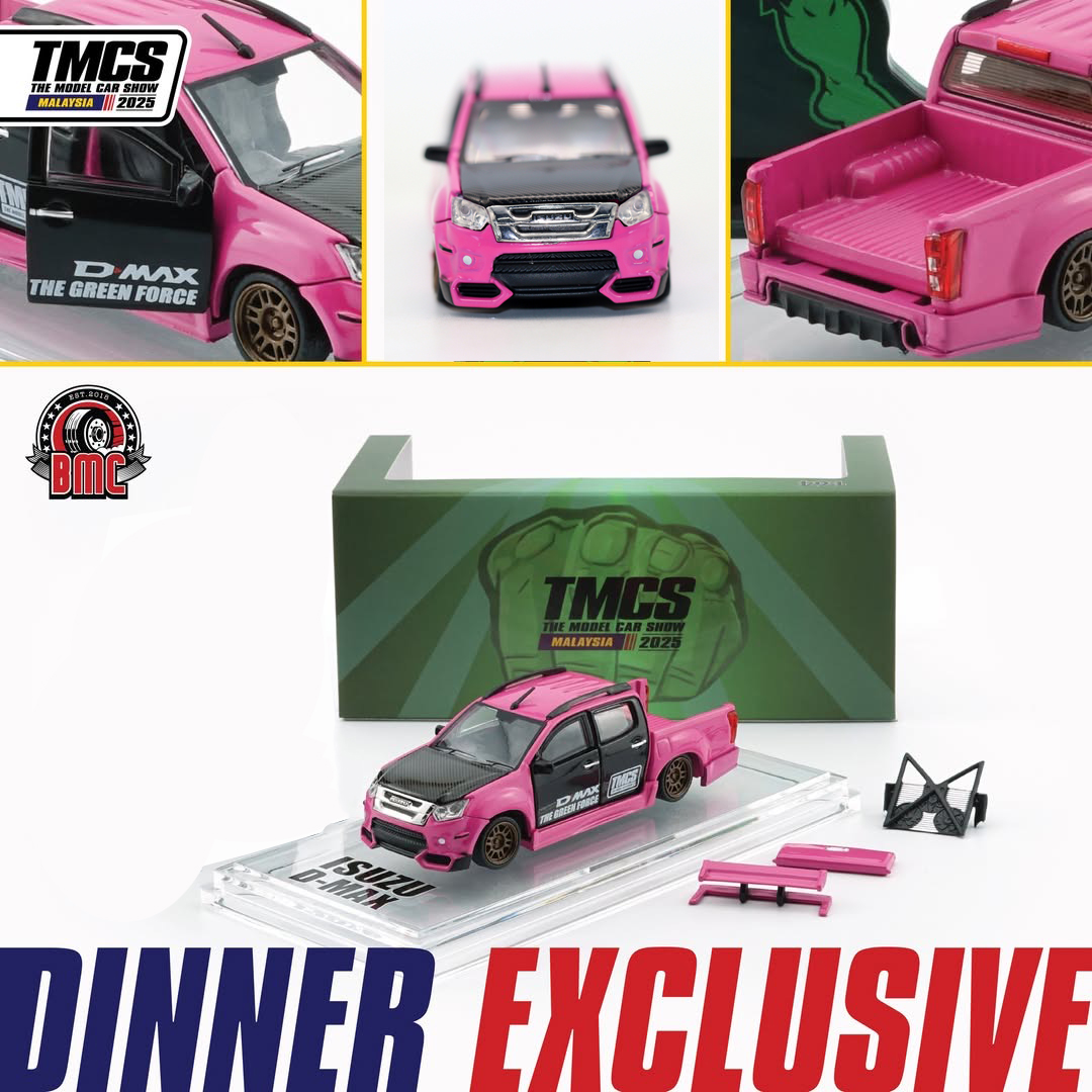 BMC展会版1 64 ISUZU 2018 D-MAX 铃木五十铃皮卡运输车模型 限量