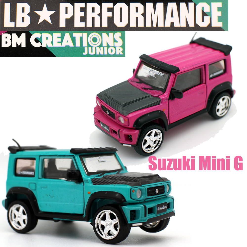 bm 1 64合金车suzukii 铃木mini g 吉姆尼越野车模型可开门带备胎