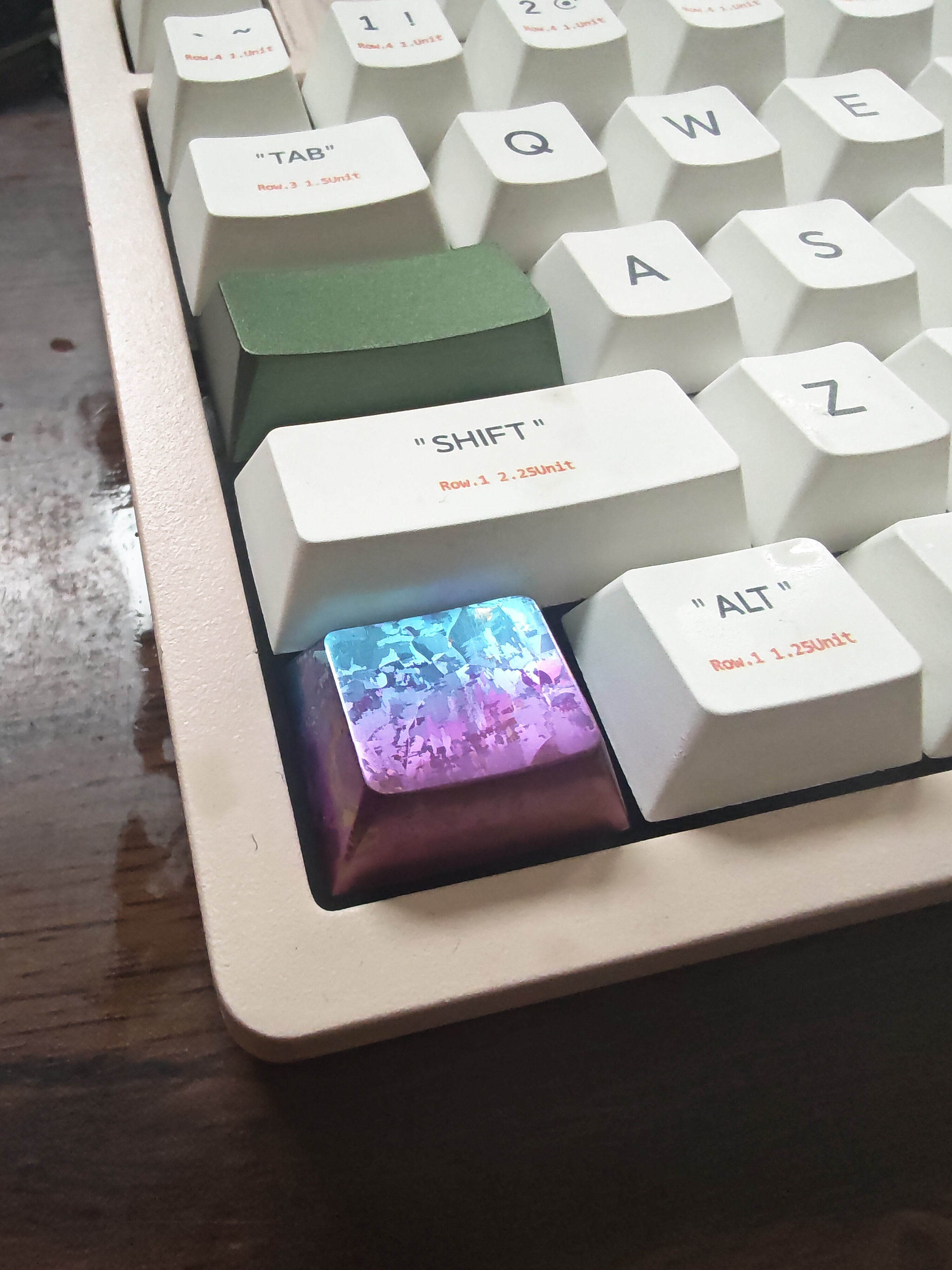 TC4冰晶钛合金彩色个性键帽r1 1.25u ctrl fn alt win键原厂高度