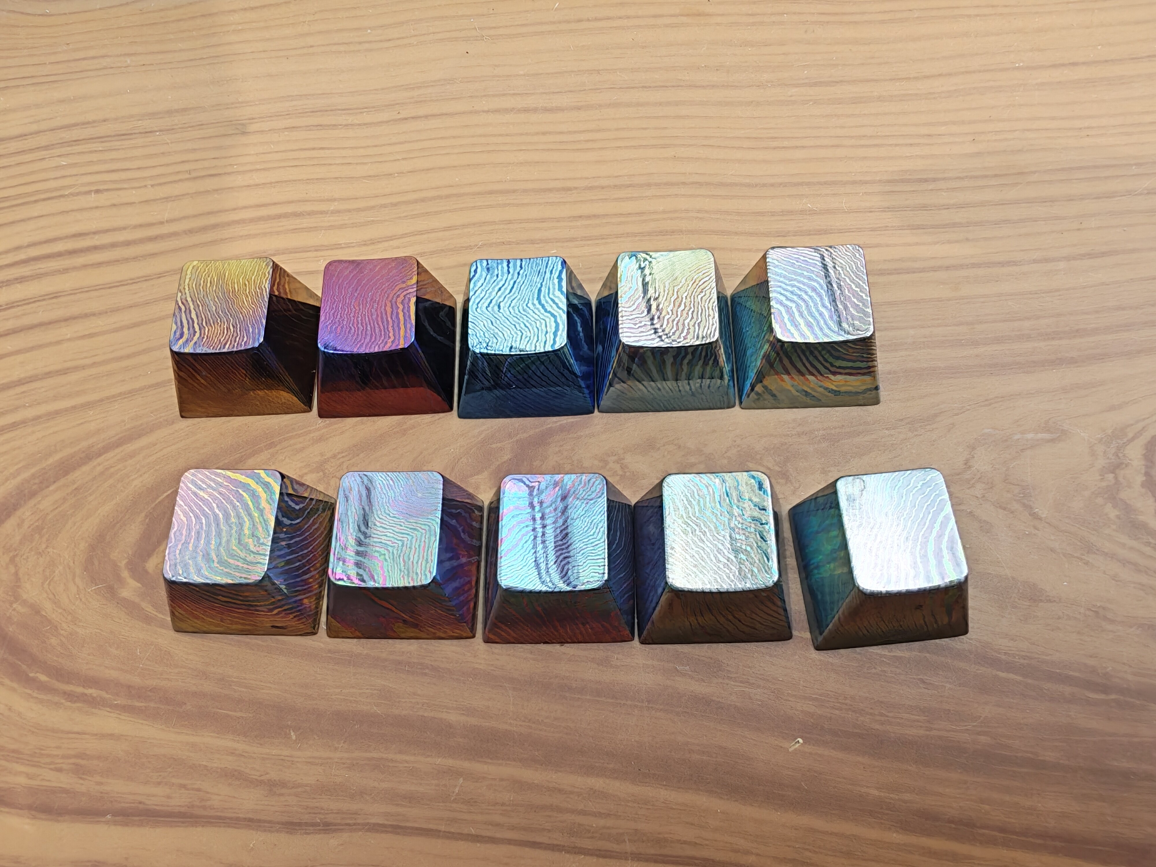 钛马键帽机械键盘键帽R41U镜面抛光炫彩纹理彩色