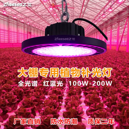 全光谱大棚专用植物补光灯红蓝光多肉法师葡萄蔬菜育苗生长灯