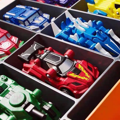 灵动创想跳跃战士2烈火骑士疾风战将机器人变形全套男孩玩具战车