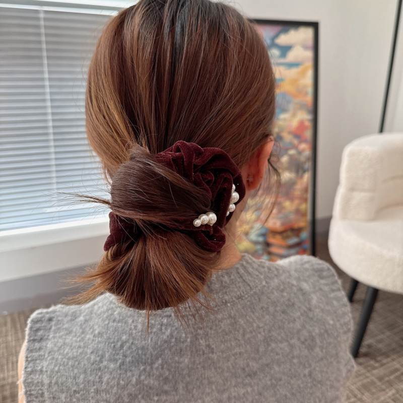 高级感满天星丝绒珠珠铆钉款大肠