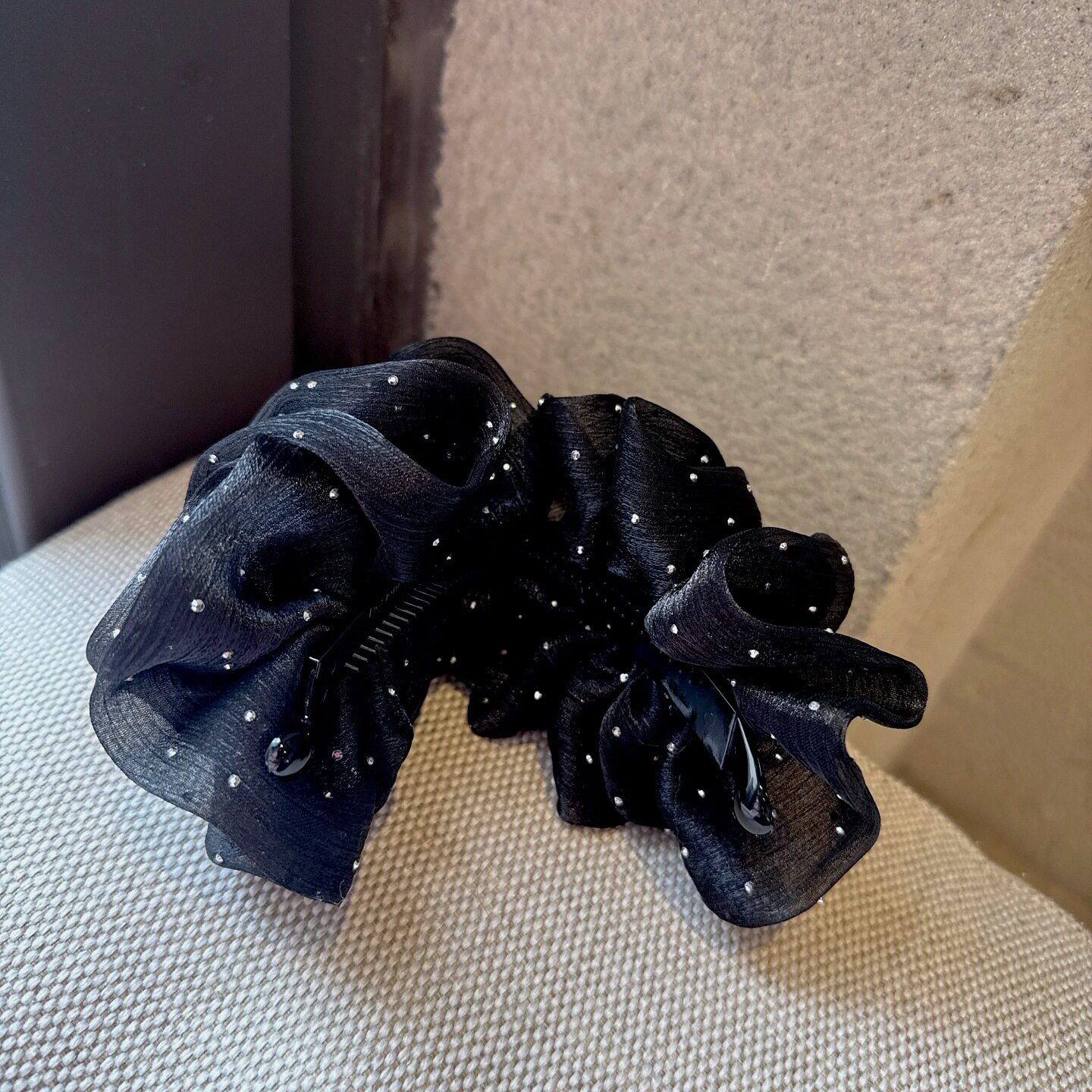 双面网纱云朵泡泡香蕉夹女在逃公主头蝴蝶结发夹后脑勺高马尾头饰