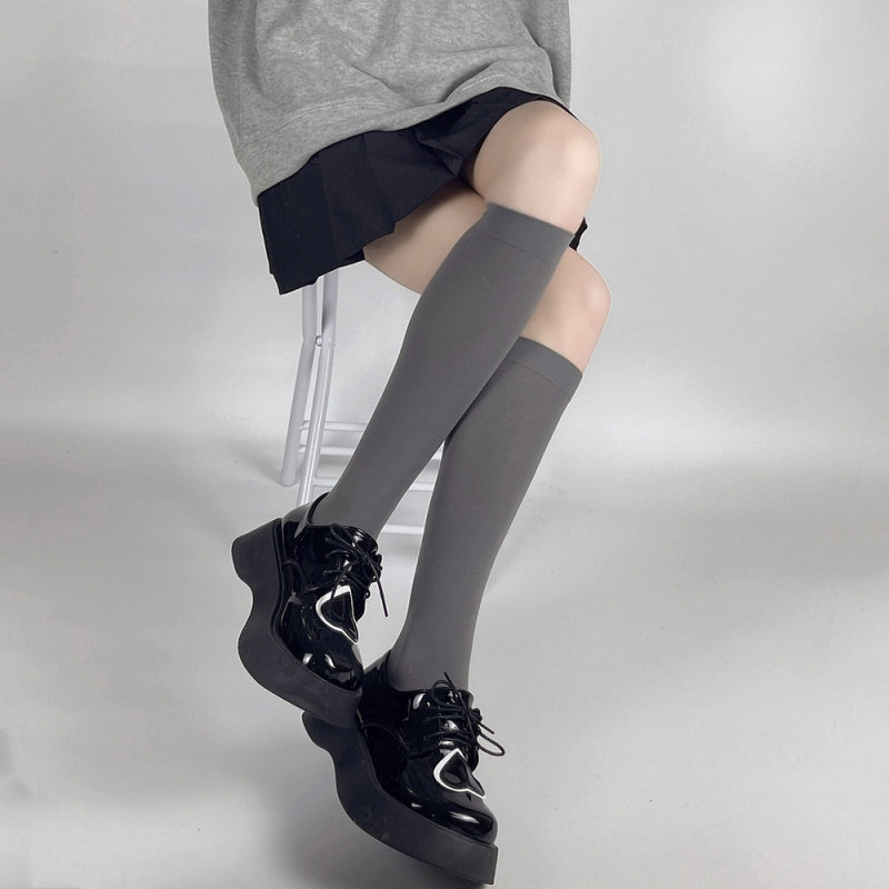 日系JK纯欲风120D浅灰色天鹅绒小腿袜子长筒过膝袜春夏纯色高筒袜,女士内衣/男士内衣/家居服,连裤袜/打底袜,淘宝优惠券,粉丝福利购,淘宝优惠卷