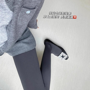 黑色压力裤丝袜女春秋薄款秋冬季打底裤瘦腿加绒加厚不掉裆连裤袜