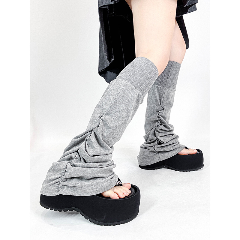 春夏薄款袜套女y2k原宿慵懒风堆