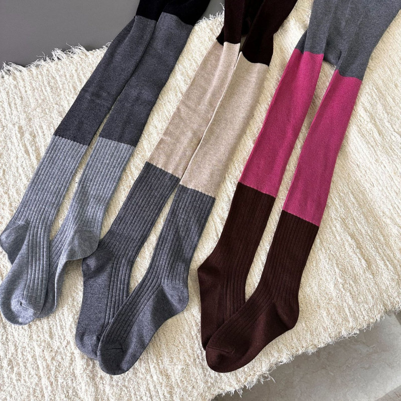 24早春新款羊毛三色撞色针织裤袜小众设计款高腰弹力连裤袜,女士内衣/男士内衣/家居服,连裤袜/打底袜,淘宝优惠券,粉丝福利购,淘宝优惠卷