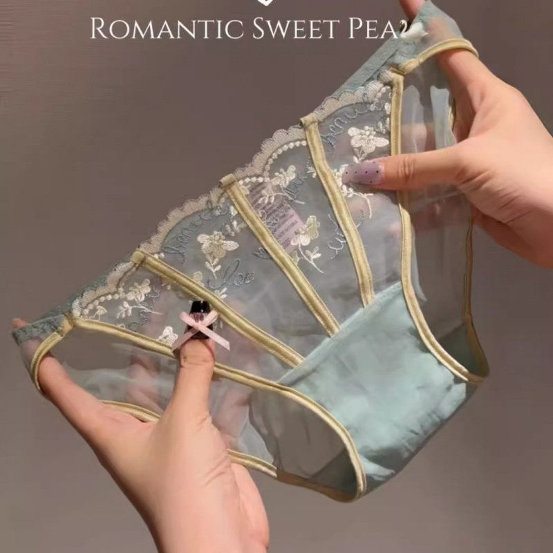 新中式国风刺绣重工时尚性感御姐风女士内裤纯欲微透轻薄三角裤头,女士内衣/男士内衣/家居服,女三角裤,淘宝优惠券,粉丝福利购,淘宝优惠卷