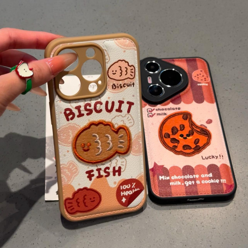 新款刺绣小鱼饼干适用苹果17Prom