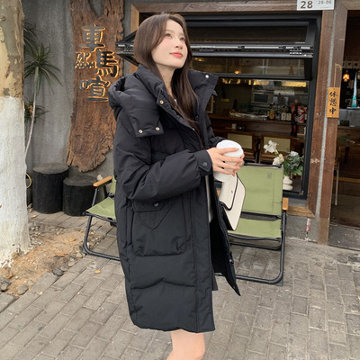 高级感90白鸭绒羽绒服女中长款冬季新款加厚百搭外套潮高端小个子