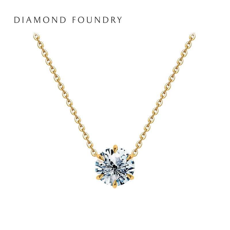 Импорт Diamond, минималистичный свитер, ожерелье, США, образец золота 750, 1 карат