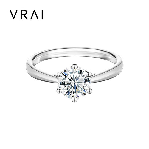 合成培育vrai典雅六爪复古婚戒
