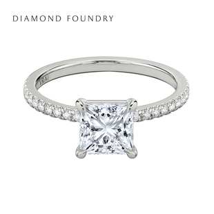 Foundry Diamond 极简铺钻公主方婚戒女戒指钻石CVD一体 培育