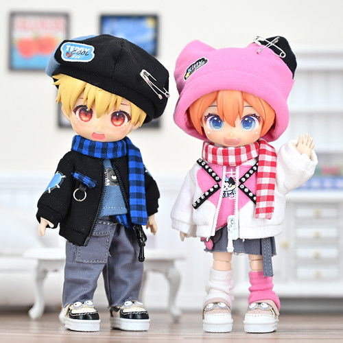 ob11娃衣 小熊小猫亚比记套装P9素体衣服12分bjd卫衣UFDOLL Molly