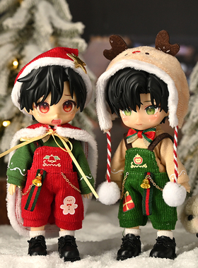 ob11娃衣 12分bjd新年冬日套装p9外套ufdoll衬衣 阿巳2.0 衣服p10