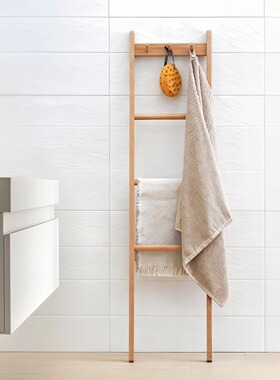 全实木落地毛巾架浴室卫生间免打孔多层浴巾收纳架不占地极简窄架