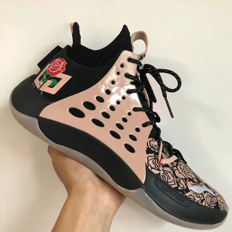 李宁音速7V2玫瑰之城冬季高帮篮球鞋减震初中学生耐磨实战运动鞋