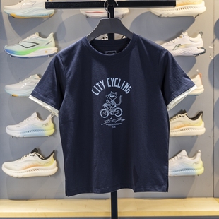 冰感舒适吸湿排汗宽松文化衫 T恤女新品 AHSV732 李宁CROSS短袖 正品