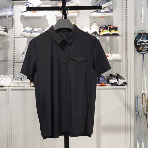 李宁短袖POLO衫吸湿排汗透气