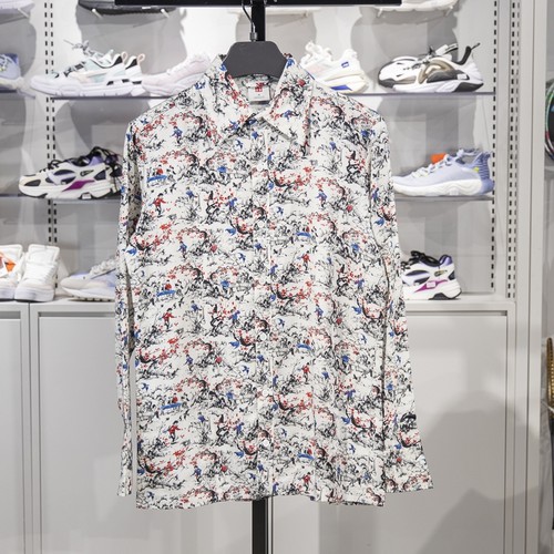 李宁休闲衬衫满印图案