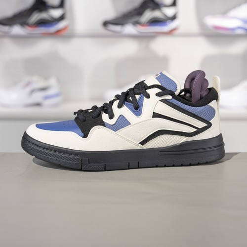 李宁防滑男子系带滑板文化鞋