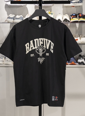 正品李宁短袖T恤夏季反伍BADFIVE排湿速干休闲半袖文化衫ATST547