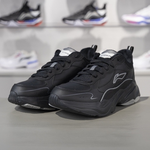 正品李宁冬季LN DEFENDER男子加绒保暖减震回弹潮流休闲鞋AGLU101