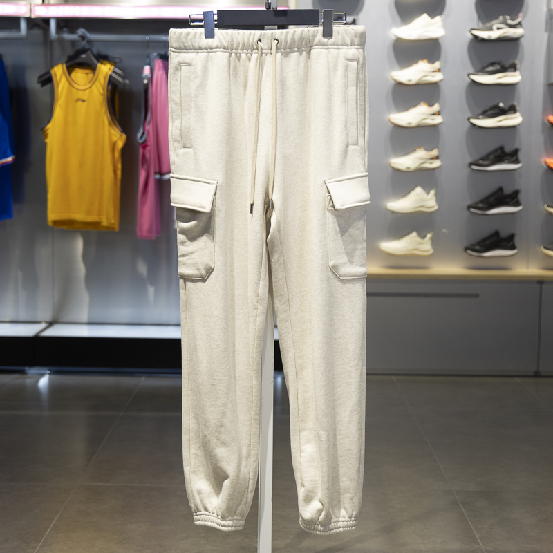 李宁束脚男子保暖透气宽松卫裤