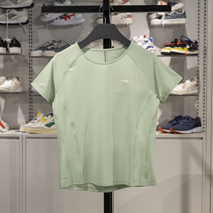 新品 女子2025夏季 健身排湿速干透气运动T恤ATSV344 李宁短袖 正品