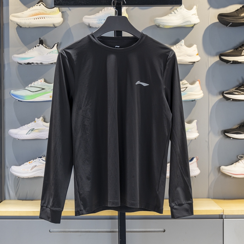 李宁长袖男子速干透气长袖T恤