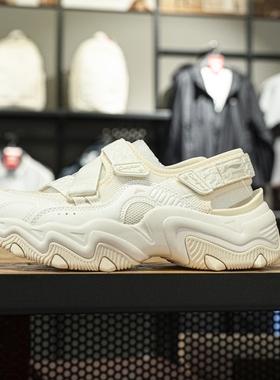 正品李宁女子凉鞋2025夏季猫爪 SANDAL魔术贴运动潮流凉鞋AGUV004