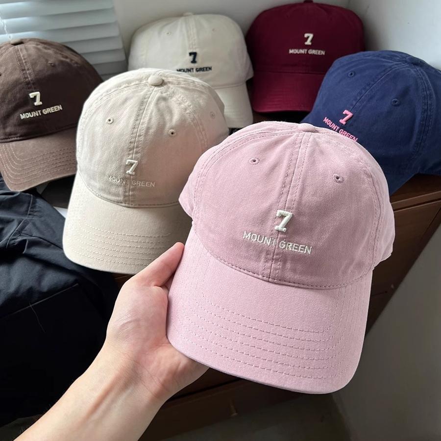 字7棒球帽高级感软顶韩版鸭舌帽