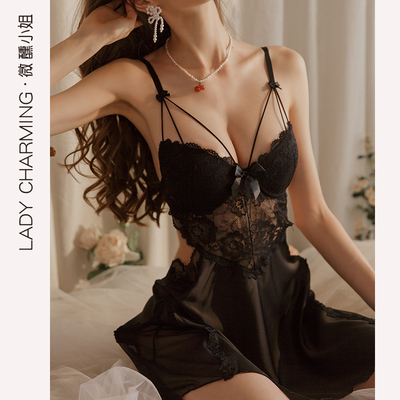 微醺小姐冰丝夏季性感纯欲睡裙