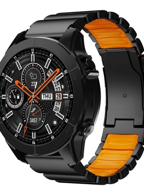 适用佳明飞耐时Garmin Fenix8/Fenix7X/Fenix5X/Fenix6X/Epix Pro/Tactix 8/Enduro磁吸扣纯钛硅胶金属表带26