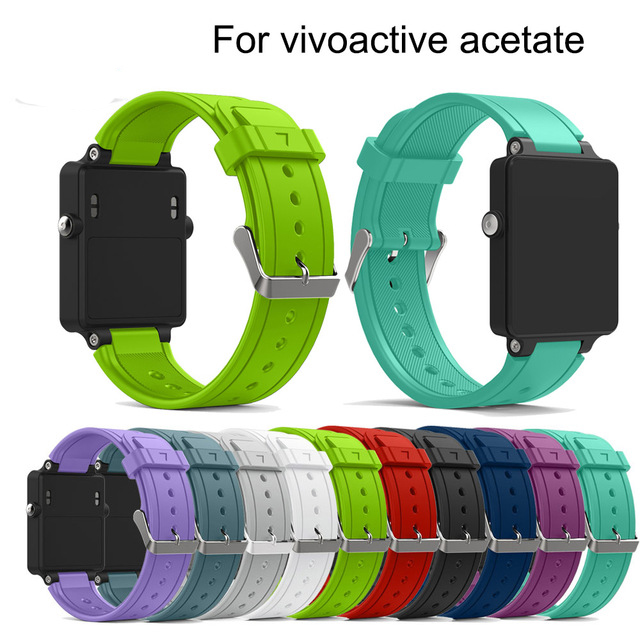 牛境 适用于佳明vivoactive手表带软 Garmin  Acetate硅胶表带智能手环运动腕带男女潮配件带螺丝刀替换表带 智能设备 智能手表手环表带/腕带 原图主图