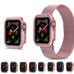 适用苹果手表保护壳iwatch11/10代se2金属边框applewatch9/8/7外壳防摔套46/44mm42/45TPU铝合金表壳男女生潮